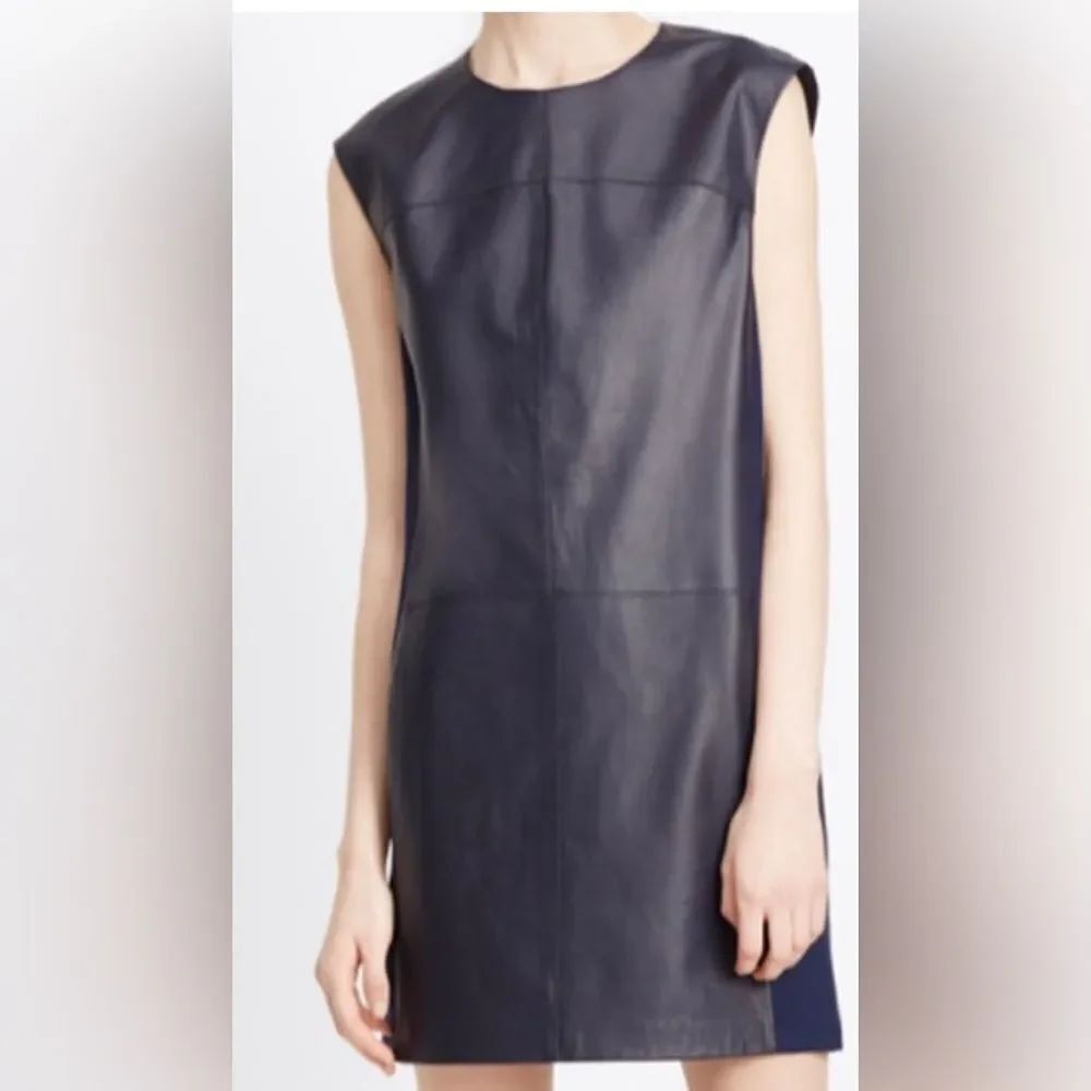 Vince 100% lamb leather dress women’s size 2